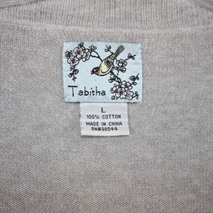 Tabitha Sweaters - π Tabitha Ruffled Gray Open Cardigan Sweater L Tabitha Sweaters - π Tabitha Ruffled Gray Open Cardigan Sweater L